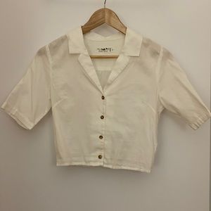 White bowling shirt, S